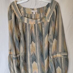 LC Lauren Conrad Pastel Striped Blouse